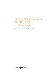 Seeing the person in the patient: The Point of