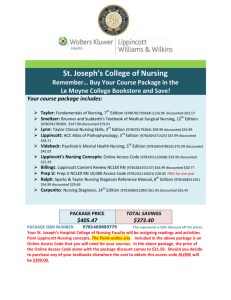 Your course package includes - St. Joseph's College of Nursing