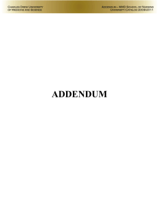 Catalog Addendum 2009-2011 - Charles R. Drew University of