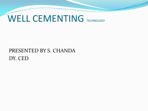 WELL CEMENTING TECHNOLOGY