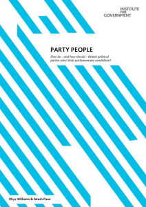 party people - The Institute for Government