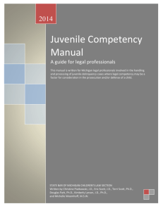 Michigan's Juvenile Competency Manual