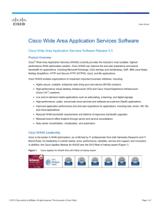 Cisco Wide Area Application Services Data Sheet