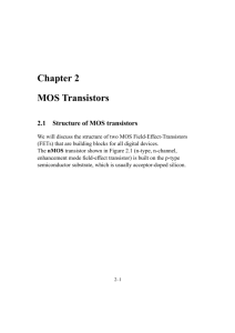 Chapter 2 MOS Transistors