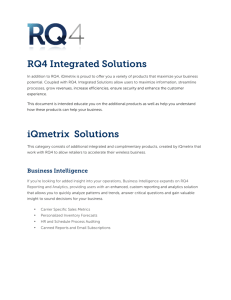 RQ4 Integrated Solutions iQmetrix Solutions