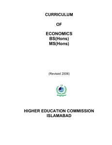 Economics - Higher Education Commission