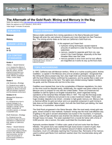 The Aftermath of the Gold Rush: Mining and Mercury in the Bay