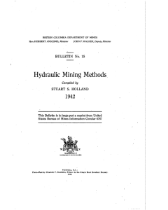 Hydraulic Mining Methods