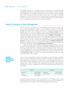 General Principles of Bank Management