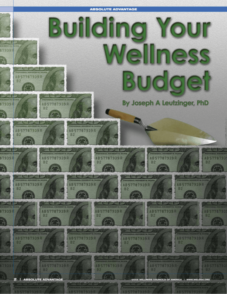 Building your wellness budget from WELCOA