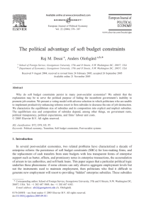 The political advantage of soft budget constraints
