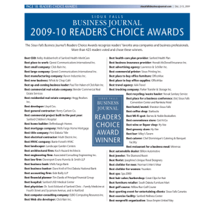 2009-10 readers choice awards
