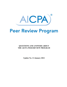 Questions and Answers About the AICPA Peer Review Program