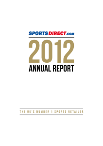 Annual Report 2012 - Sports Direct International plc