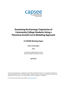 Examining the Earnings Trajectories of Community College Students