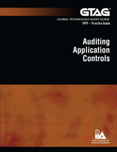 Auditing Application Controls - The Institute of Internal Auditors