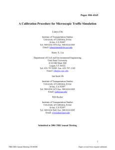 A Calibration Procedure for Microscopic Traffic Simulation