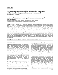 REPORT A study on chemical composition and detection of