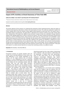 Impact of BTL Activities on Brand Awareness of Tetra Pack Milk