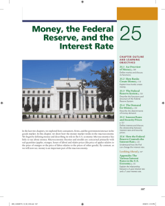 Money, the Federal Reserve, and the Interest Rate