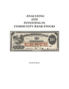 analyzing and investing in community bank stocks