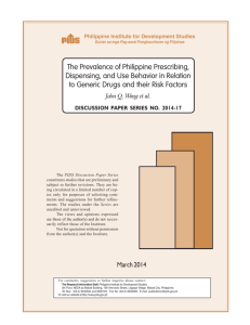 The Prevalence of Philippine Prescribing, Dispensing, and Use