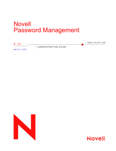 Novell Password Management Administration Guide