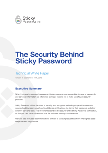 White Paper - Sticky Password