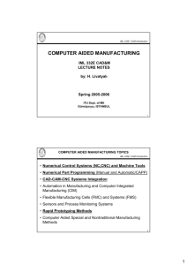COMPUTER AIDED MANUFACTURING