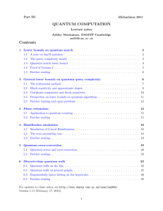 Lecture notes - Department of Computer Science