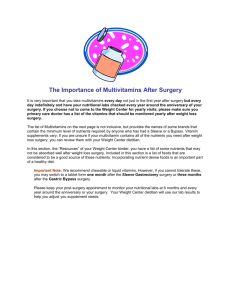 The Importance of Multivitamins After Surgery