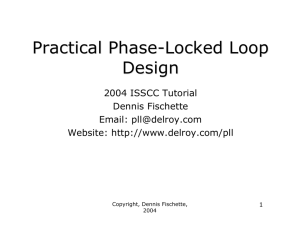 Practical Phase-Locked Loop Design