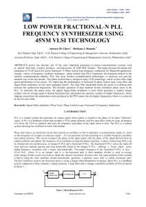 low power fractional-n pll frequency synthesizer using
