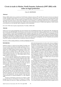 Civets in trade in Medan, North Sumatra, Indonesia (1997–2001