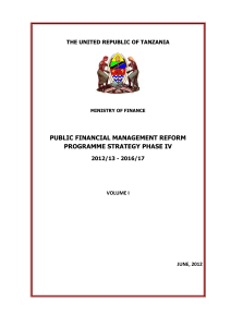 public financial management reform programme strategy phase iv