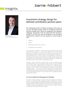 Investment strategy design for defined contribution