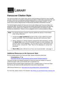 Vancouver Citation Style - VCC Library