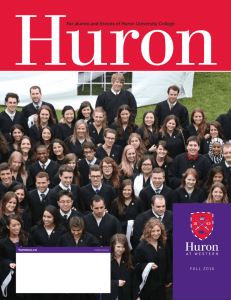 For alumni and friends of Huron University College