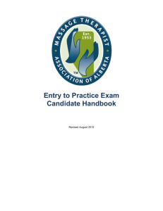 Entry to Practice Exam Candidate Handbook