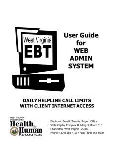 User Guide for WEB ADMIN SYSTEM