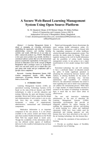 A Secure Web-Based Learning Management System Using Open