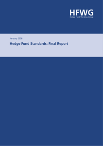 Hedge Fund Working Group Report