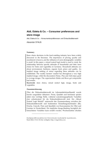Aldi, Edeka & Co. – Consumer preferences and store image
