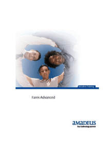 Amadeus Fares Advanced Manual