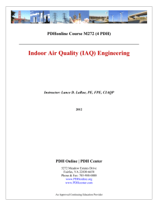 indoor air quality engineering - Professional Development Hours