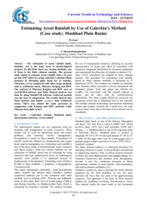 Estimating Areal Rainfall by Use of Galerkin's Method (Case study