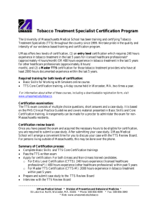 Tobacco Treatment Specialist Certification Program