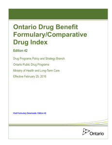 Ontario Drug Benefit Formulary Edition 42