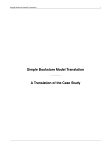 Simple Bookstore Model Translation