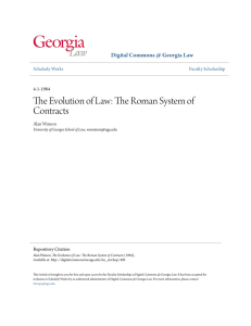 The Evolution of Law: The Roman System of Contracts